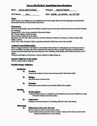 Cat Sound Scene Breakdown